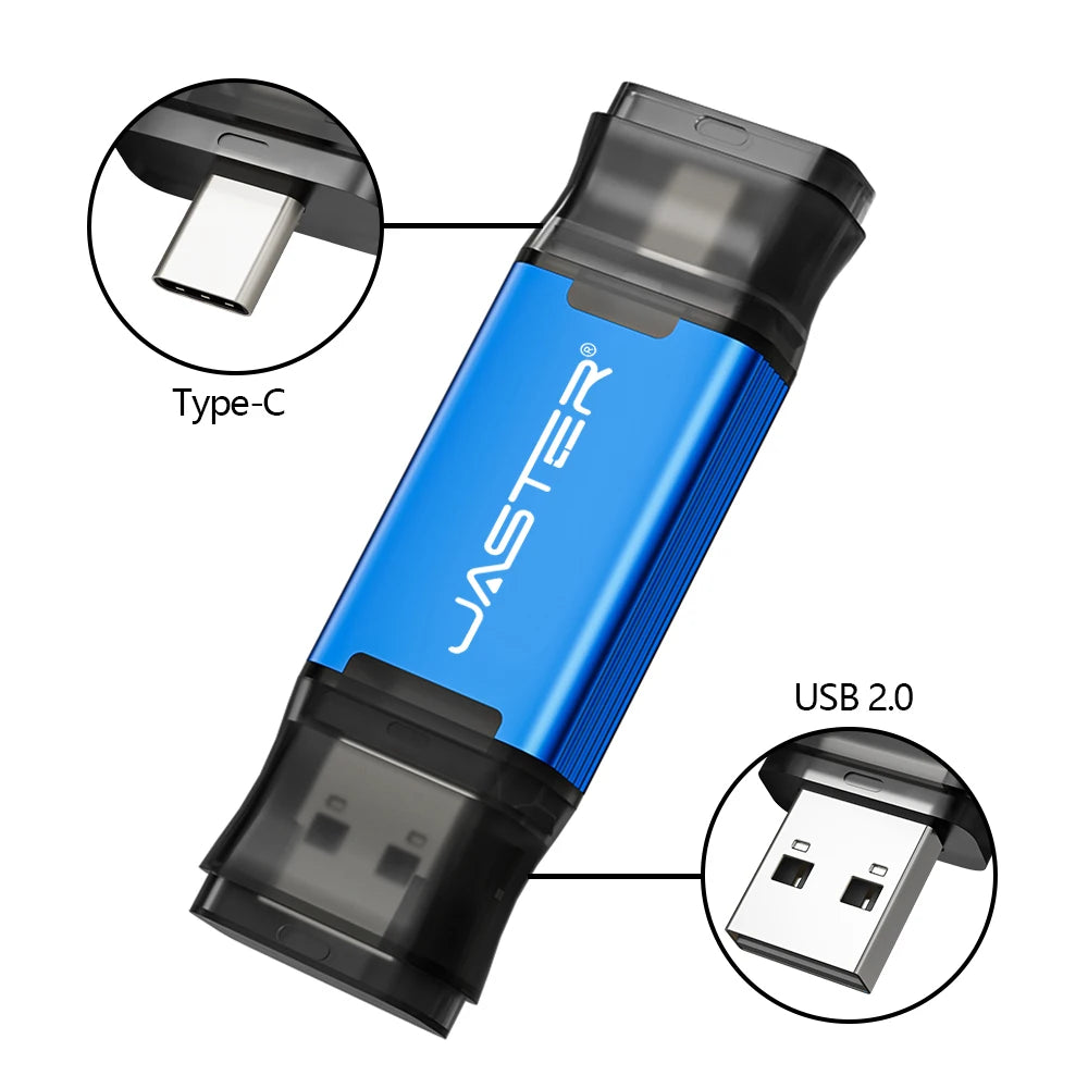 TYPE-C USB Flash Drive 128GB USB-C Memory Stick Business Gift Pen Drive 64GB 32GB Black Blue Golden Pendrive 16GB 8GB 4GB 128MB