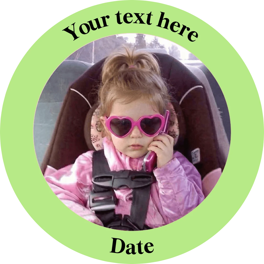 Custom Photo Stickers Personalized Waterproof Round Text Labels Custom Image Birthday Party Gift Wrapping Decor DIY Souvenir Kit
