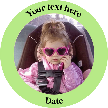 Custom Photo Stickers Personalized Waterproof Round Text Labels Custom Image Birthday Party Gift Wrapping Decor DIY Souvenir Kit