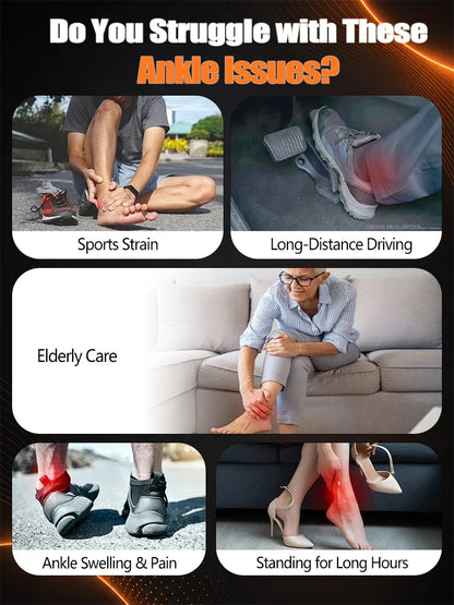 Electric Ankle Massager with Heating and Vibration Wireless Foot Ankle Massager