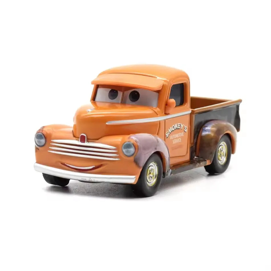 Disney Pixar Cars Lightning McQueen Storm Jackson Mack Container Truck 1/55 Ratio Die Casting Alloy Car Model Toys Truck Gifts