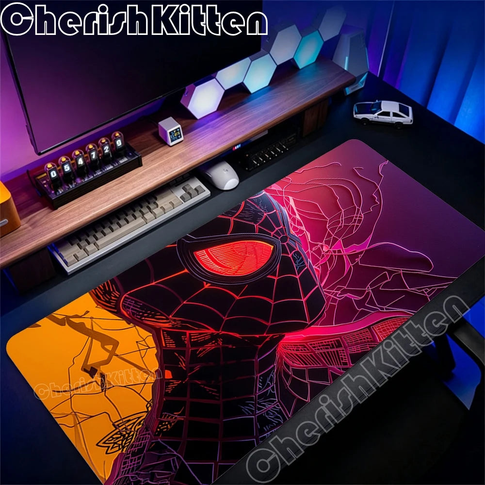 Spider-Man Mouse Pad Laptop HD Anime XXL Keyboard Pad Gamer Cabinet Mousepad PC Gaming Accessories Desk Mat Rubber Big Carpet