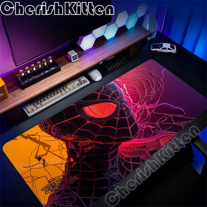 Spider-Man Mouse Pad Laptop HD Anime XXL Keyboard Pad Gamer Cabinet Mousepad PC Gaming Accessories Desk Mat Rubber Big Carpet