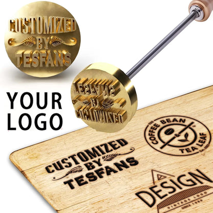 Custom Branding Iron Personalized LOGO Stamp for Woodworking Steak BBQ Leather Craft Brass Heating Tool DIY Steak Burger Wood