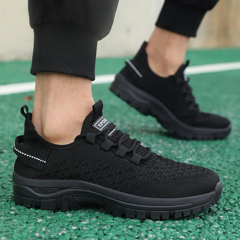 Men Sneakers Thick Soled Casual Shoes Men Cushioning Sports Shoes Lightweight Outdoor Walking Shoes Plus Size 39-46 Sneakers Men