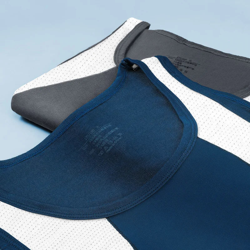 Vest Men's Comfortable Breathable Sling Hurdle Short-Sleeved Young Boys Sports Running Sleeveless T-Shirt Bottoming Shirt Unders