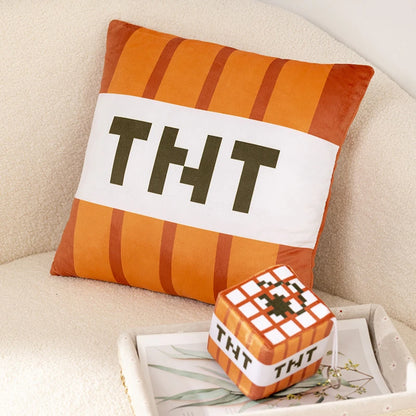 Nice Tnt Plush Pillow Cube Toy Key Chain Pendant Soft Plush Stuffed Toys Xmas Birthday Gifts For Kids Spoof Decoration