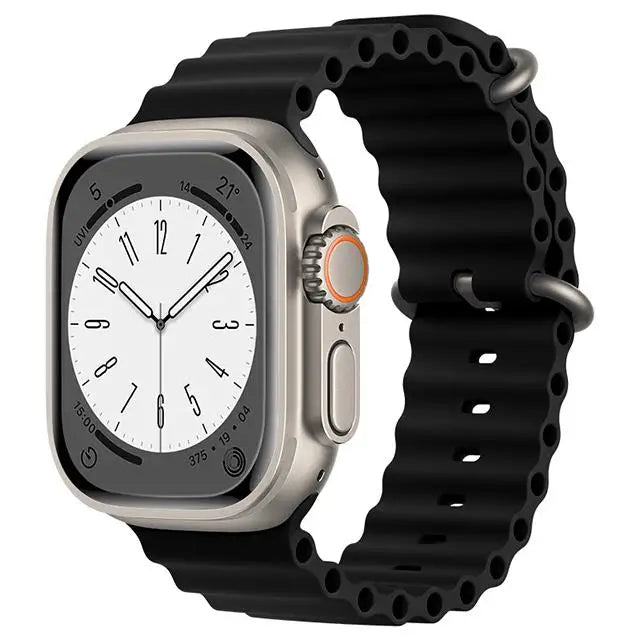 Ocean Strap for apple watch Band 44mm 40mm 45mm 41mm 49mm 46mm silicone correas bracelet iWatch series 7 5 6 3 se 8 Ultra 2 9 10