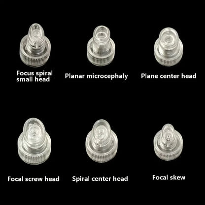 6Pcs Bubble Tip Replacement Heads For Plastic Skin Peeling Hydro Oxygen Cleaning Facial Machine Blackhead Extractor Nozzle