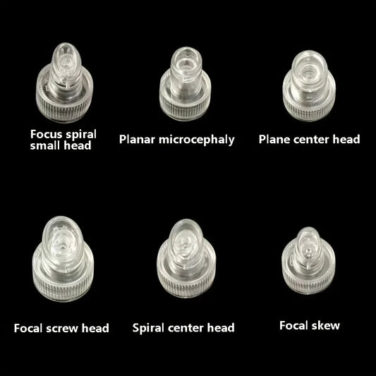 6Pcs Bubble Tip Replacement Heads For Plastic Skin Peeling Hydro Oxygen Cleaning Facial Machine Blackhead Extractor Nozzle