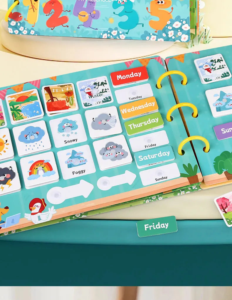 Montessori Baby Busy book My First Quiet Book Paste Early Learning Education Toy for Toddlers Matching Game Toys for Kids Gifts