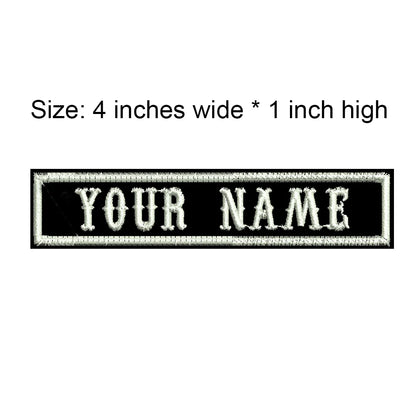 4 Inches Wide Customized Name Small Tag Embroidery Patch Iron On Sew On Clothing For Left Chest Tell Us Need What Texts
