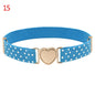 2022 Children Stretch Belts Girls Multicolor Adjustable Elastic Waist Belts with Heart Shape Buckle Waistband Accessories