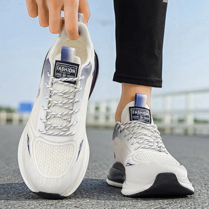 Men's breathable casual sneakers four seasons new soft sole non-slip lightweight racing outdoor running shoes speed sports shoes