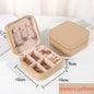 Mini jewelry storage box portable family travel earrings necklace storage box female ring organizer PU leather display box