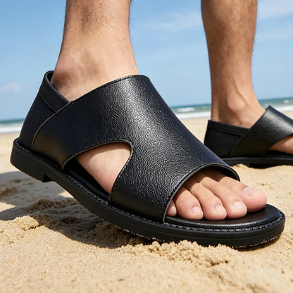 Men's Loafers Summer Hollow Out Breathable Hole Shoes Comfort Soft Casual Sandals-2020