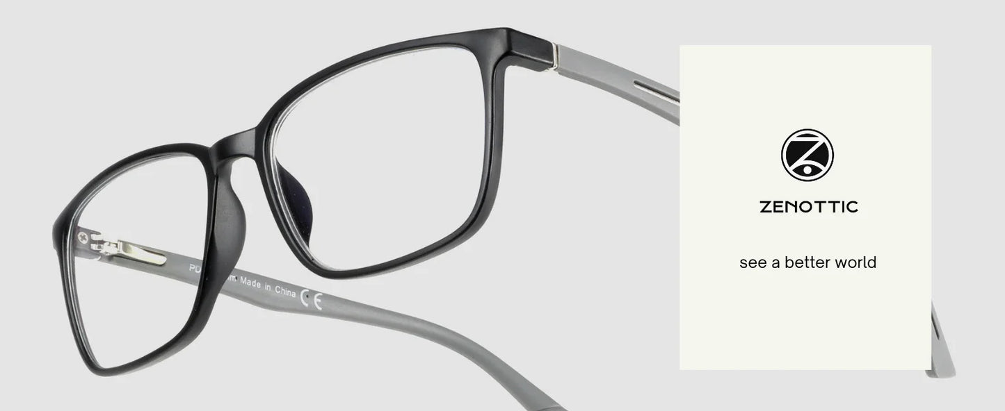 ZENOTTIC Fashion Square Anti Blue Light Blocking Reading Glasses Men Sport Readers Eyewear Unisex Anti Glare Computer Eyeglasses