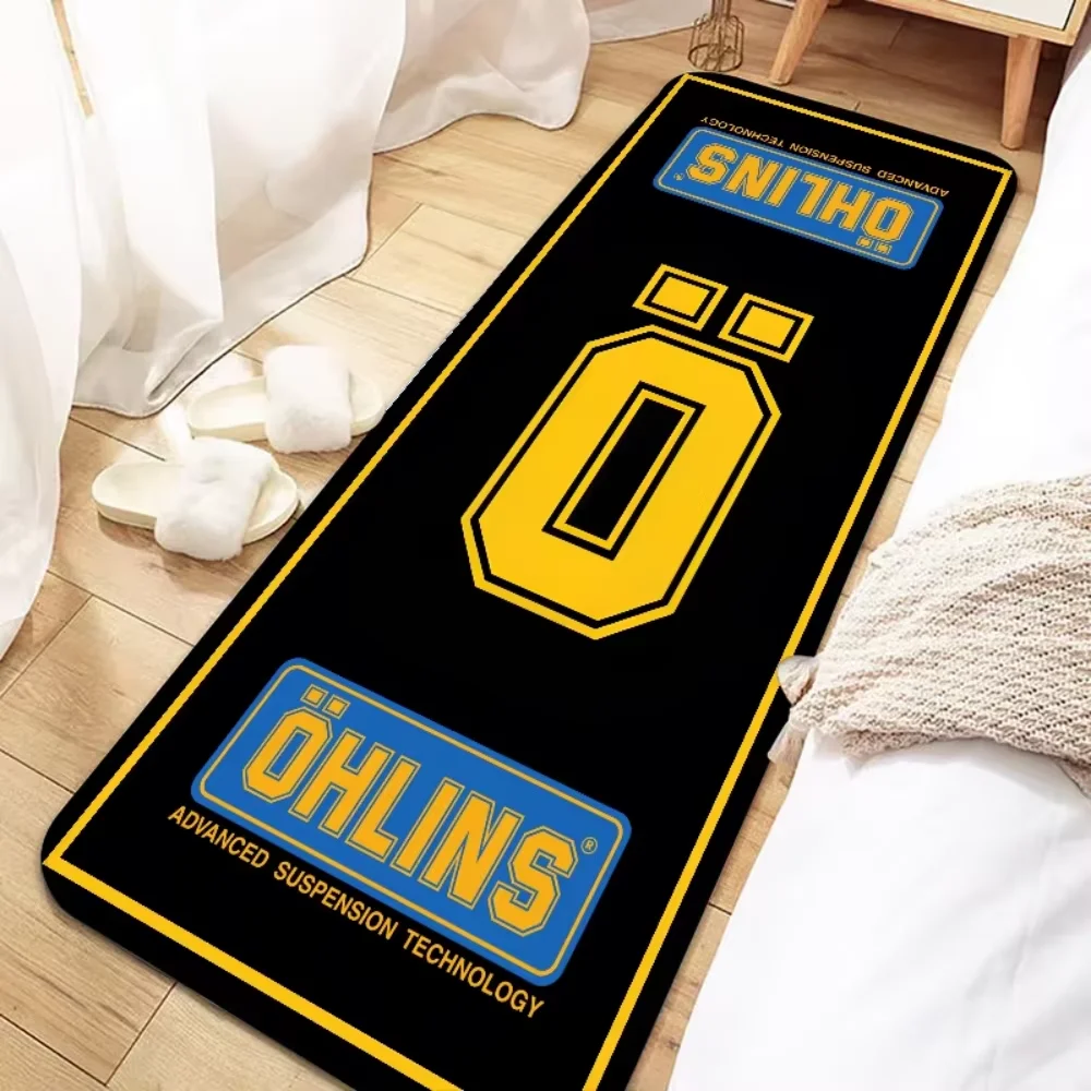 VIKAMA Flanne Racing Brand Runner Rug - ÖHLINS/Williams Martini Logos - Bold, Stylish - Bedroom Decor for Fans - Home Decoration