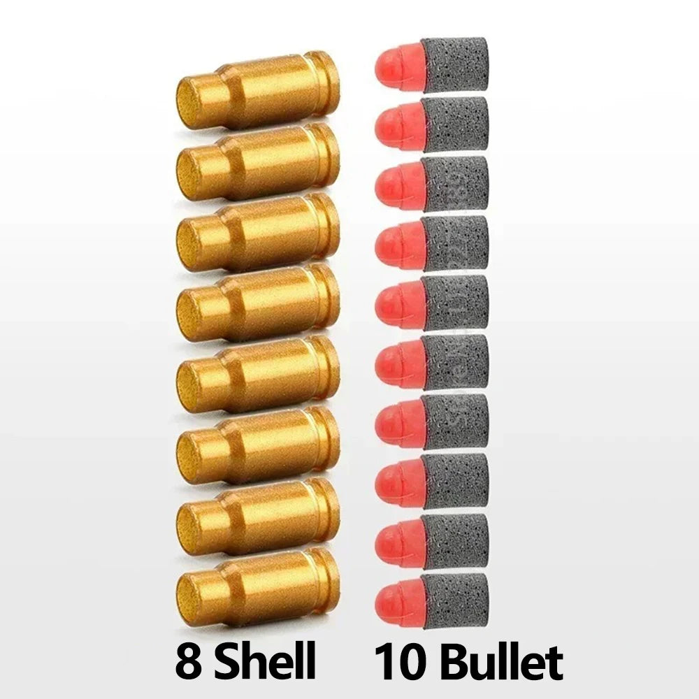 Summer Outdoor Ejecting Shell Pistol Soft Bullet Toy Gun Outdoor Game Boys Gift Weapon Armas Shoot Kids Safety Fun Design Gifts