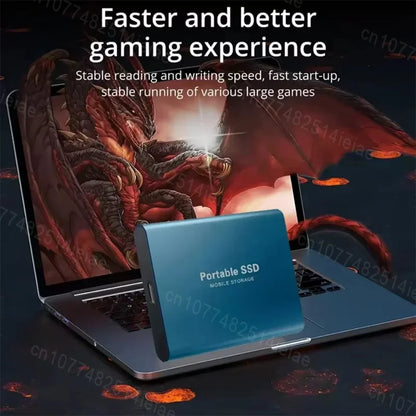Large Capacity External SSD 2TB/4TB/128TB Type-C USB3.2 Portable Solid Disk Fast Transfer for Mac Desktop PC