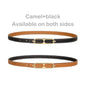 Casual Basic Porous Adjustable Double Sided Use Thin Belts For Women