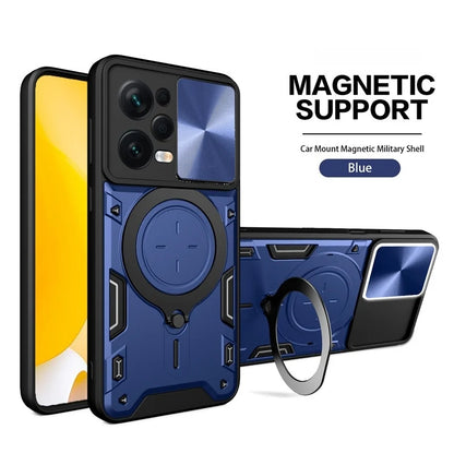 Armor Funda For Xiaomi Redmi Note 12 Pro 5G Case Slide Lens Protect Ring Stand Back Cover For Redmy Note12Pro Plus 12Pro 12S 12C