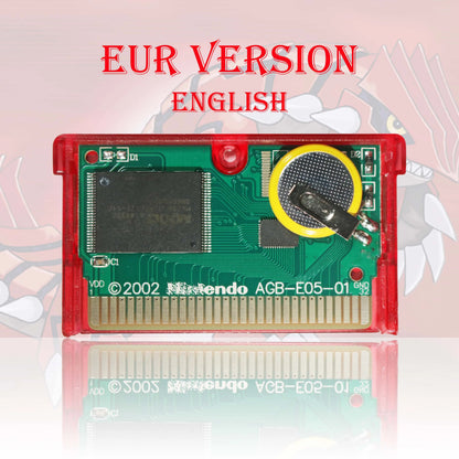 GBC/GBA EUR Version Pokemon Crystal/Yellow/Emerald/Fire Red/Leaf Green Game Cartridge Video Game Card High Quality with Battery