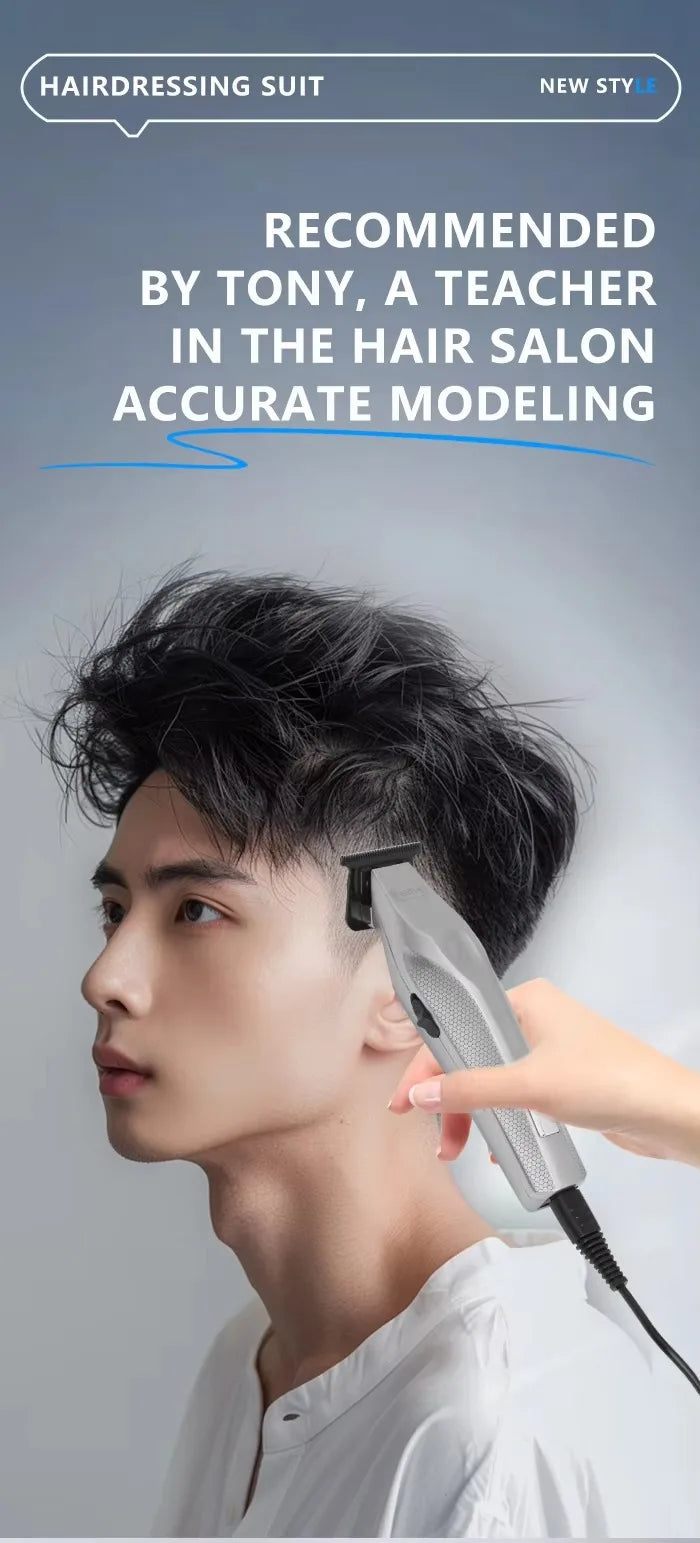 Kemei Clippers Professional Haircut Suit Rechargeable Hair Clippers Metal Body Shaver LCD Display Clipper For Man KM-3023 Set