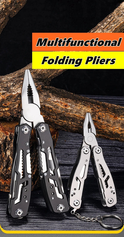 Pocket Mini Pliers Screwdriver Folding Small Multitool Opener Nail File Precision Pliers Hand Tools Outdoor Emergency Tool