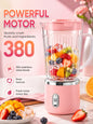 Compact 20cm Mini Portable Blender 800ml Large Capacity USB Charging 304 Steel Blade Smoothie Juicer Cup Easy To Clean