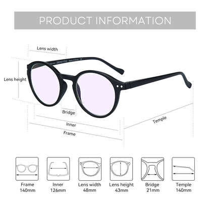 ZENOTTIC  Anti Blue Light Blocking Reading Glasses Women Men Anti-Glare Presbyopic Computer Eyeglasses Diopter from +0 to +4.0