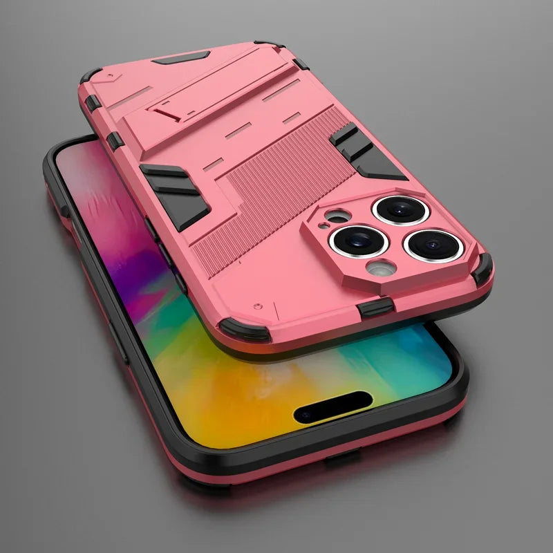 Armor Shockproof Protective Magnetic Holder Case For iPhone 17 Pro Max 16 15 14 12 13 11 Pro Max Plus 17Air 13 12 Mini Cover
