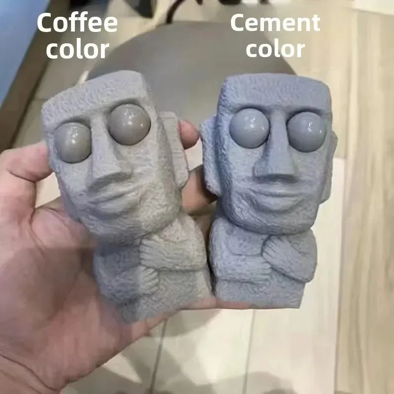 Stone Man Releases Stress Toy Eye Popping Slow Rebound Soft Squeeze Sensory Fidget Toy for Kids Funny Stuff Adult Teen Gifts