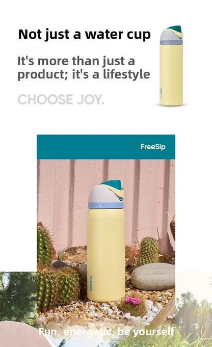 Owala Freesip 32oz Insulated Cup Straw Stainless Steel Water Cup Large Capacity Handheld Outdoor Insulated Pot 945ml