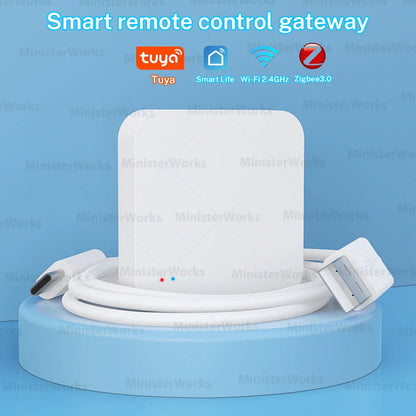 Tuya WiFi IR Remote Control with Zigbee Hub for Smart Home Remote Control Via APP SmartLife Work with Alexa Google Home