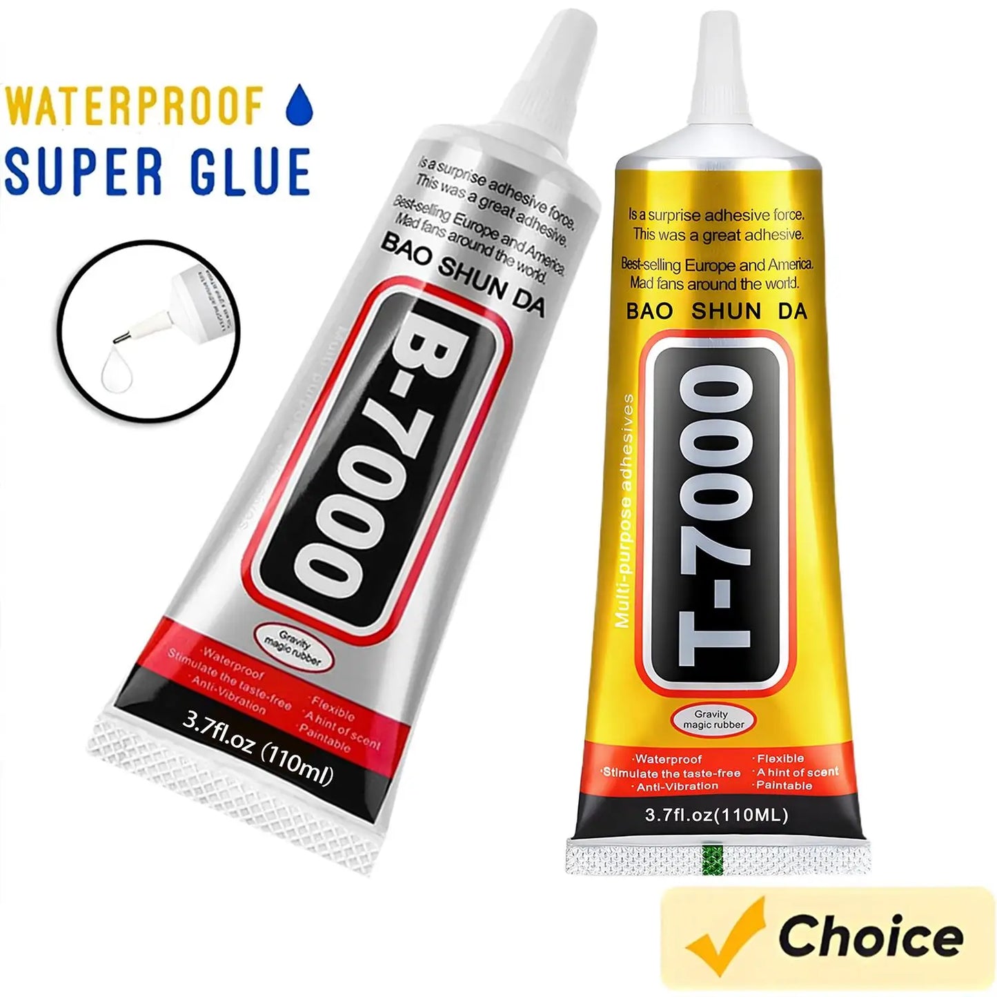 Klej kontaktowy B-7000 przezroczysty 15ml/50ml/110ml do telefonu T-7000 Naprawa Uniwersalny szkło plastik DIY Precyzyjny aplikator