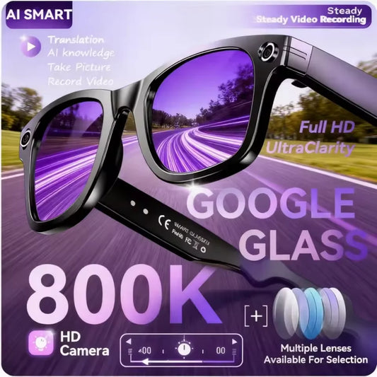 Nowe okulary AI 800W z aparatem fotograficznym, zmieniające kolor, inteligentne okulary z funkcją tłumaczenia, nagrywanie zdjęć i wideo, wodoodporne połączenia, inteligentne okulary przeciwsłoneczne dla mężczyzn