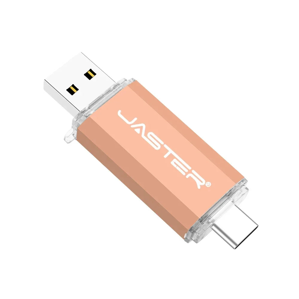 TYPE-C USB Flash Drive 128GB OTG Pen Drive 64GB Creative Business Gifts Memory Stick 32GB Golden Pink Pendrive Blue Red U Disk