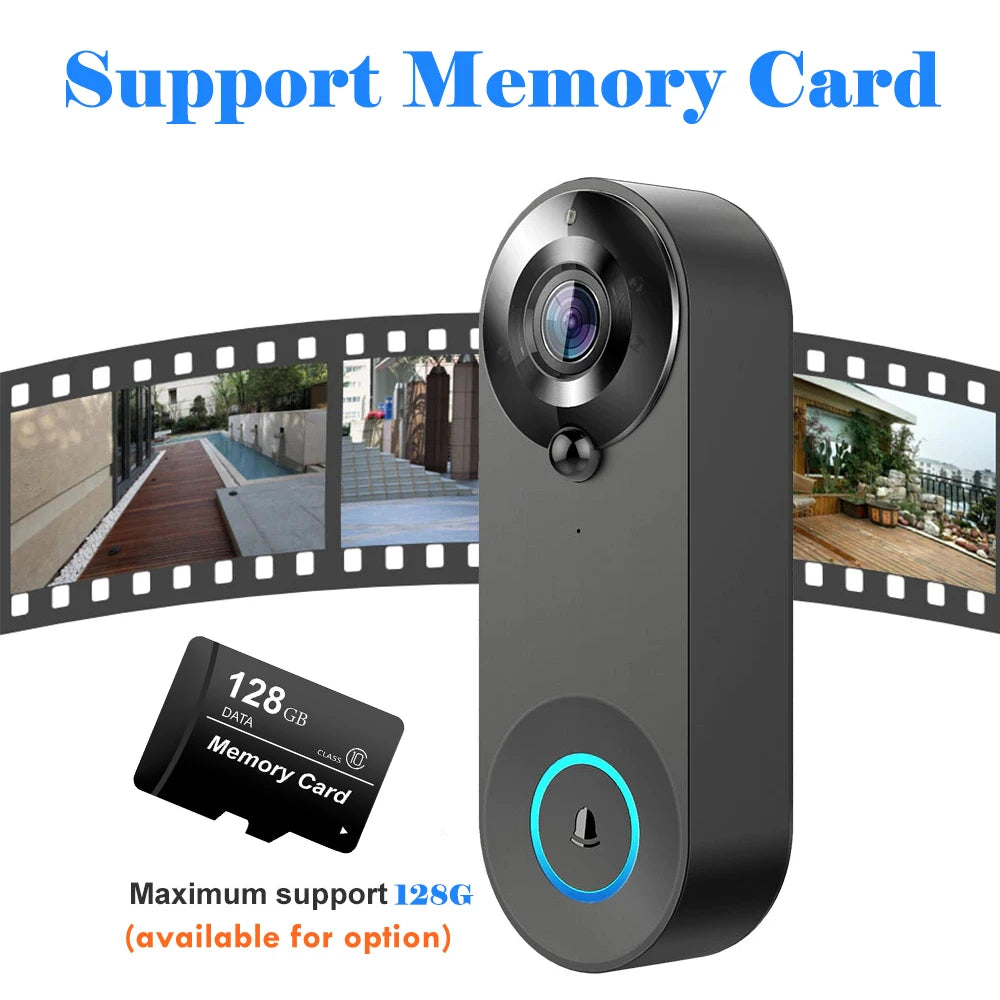 Bezprzewodowa kamera dzwonkowa 1080P WiFi Smart Door Bell Tuya Smart Home Security Detekcja ruchu Night Vision Intercom Dzwonek