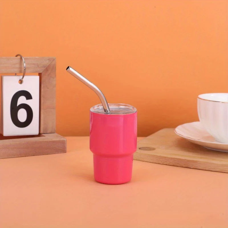 Stainless Steel Water Cup, Portable Mini Sippy Water Bottle, Suitable For Outdoor Camping, Picnic