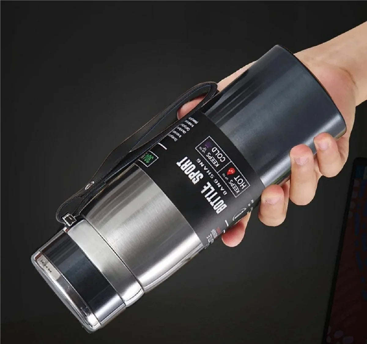 1L Stainless Steel Vacuum Insulated Thermal Flask Bottle for Hot Cold Water Coffee Tea Portable Double Wall BPA Free