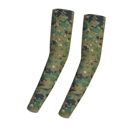 Cooling Arm Sleeves Tactical Camo Sun Protection Breathable Ice Silk UV Guard