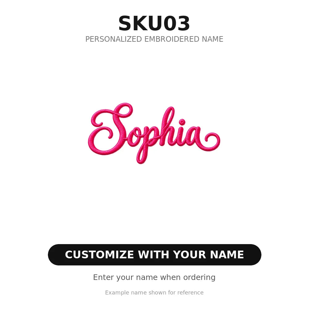 4.5cm Custom Name Embroidery Patch Sew‑on Only Personalized Name Applique for Kids Backpack Jacket Clothing DIY Decor