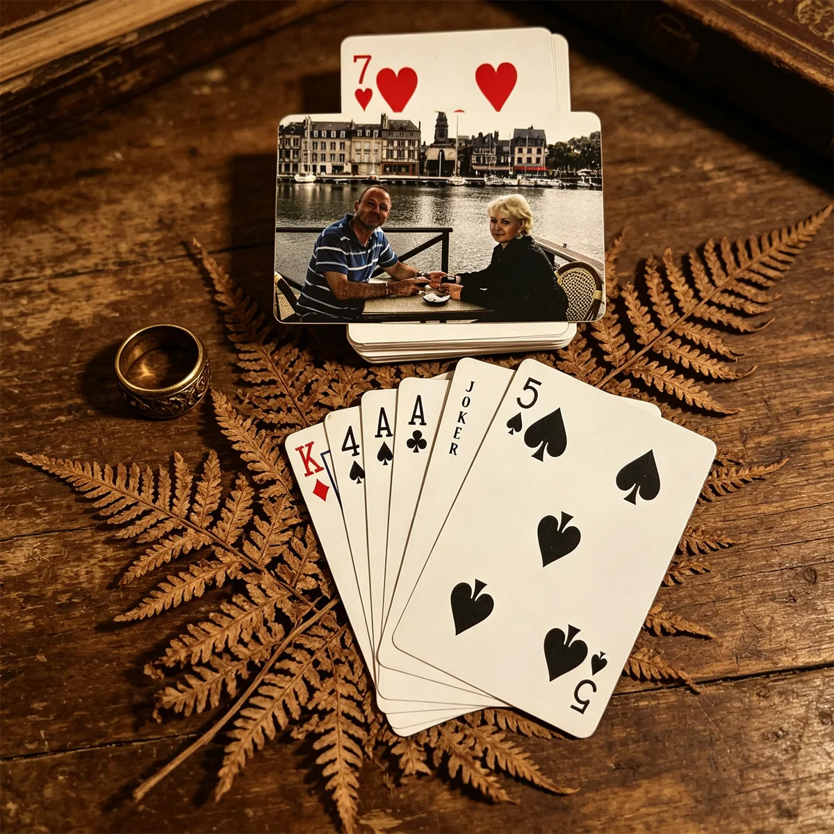 Personalized Custom Photo Couple Playing Cards Custom Picture Deck Romantic Anniversary Wedding Memory Keepsake Gift