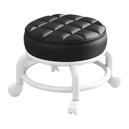 360° Rotating Low Roller Seat Stool Kids Women Heavy Duty Pulley Wheels Stool for Living Room Barber Shop Garage Home Salons