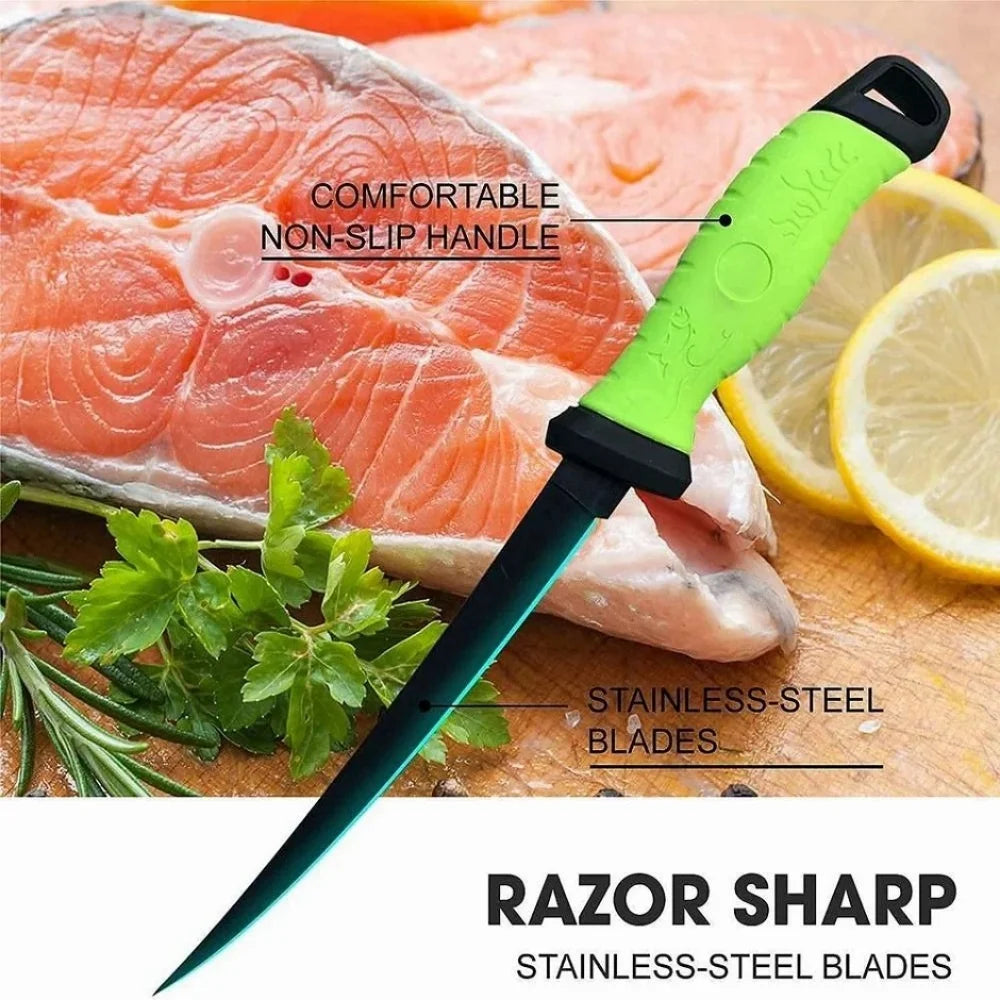 Fishing Knife 6 Inch Fillet Boning Knife Stainless Steel Cleaver Kitchen Professional Fruit Meat Cutting Fishes Slicing Knives