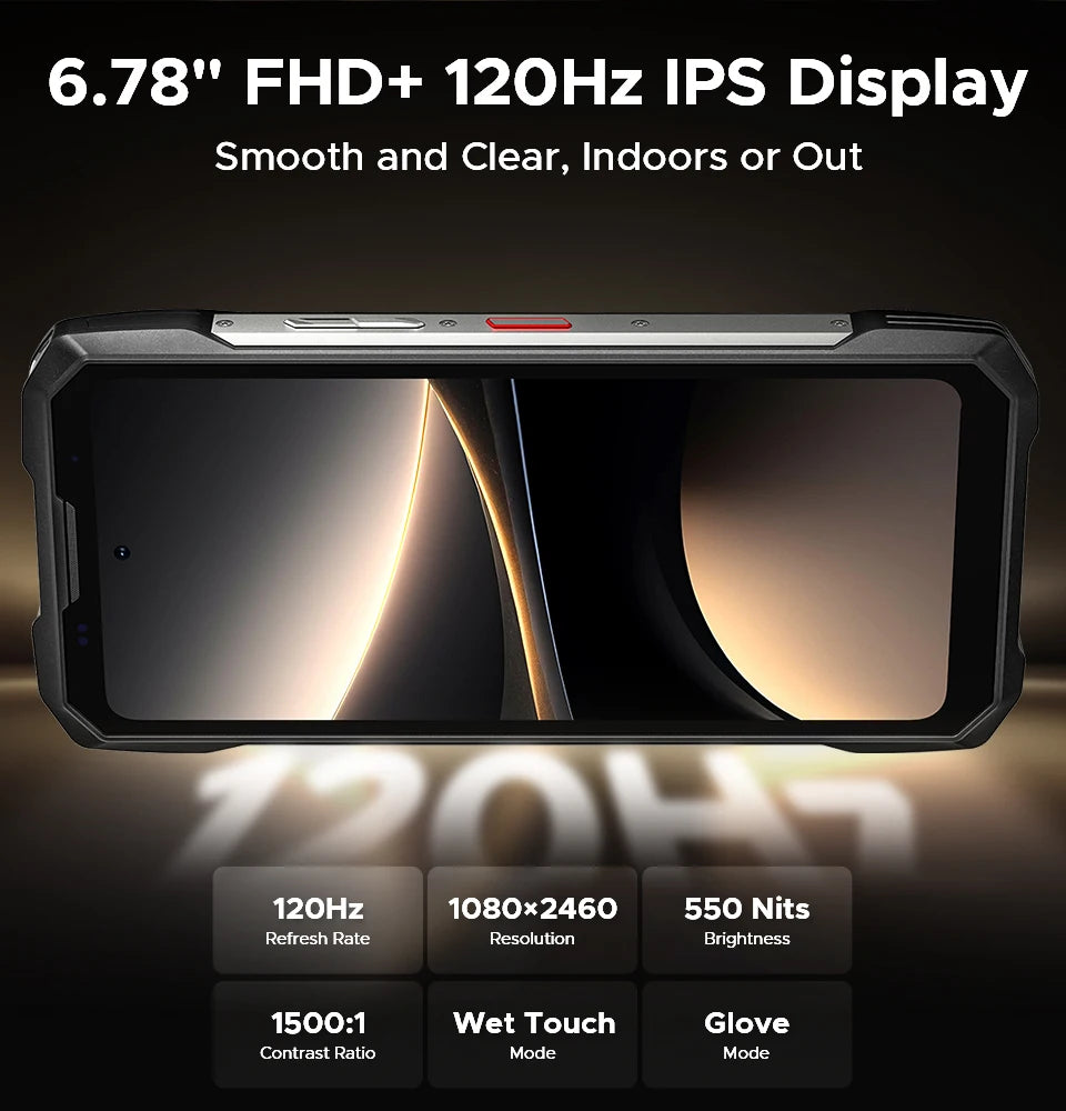 World Premiere DOOGEE V Max 2 Pro 5G Rugged Phone 6.78" FHD+ IPS 120Hz Display 48GB+1TB 22000mAh 200MP 120W Smartphon Android 16