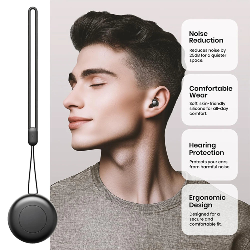 Soft Full Silicone Ear Plugs 25dB Noise Reduction Reusable Sleeping & Hearing Protection Earplugs for Concert