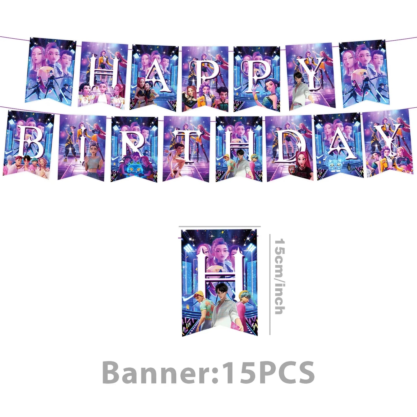 Demon Hunting Team Disposable Tableware Tablecloth Gift Bag Birthday Party Decoration Supply Classroom Reward Prize Fun Toy Gift