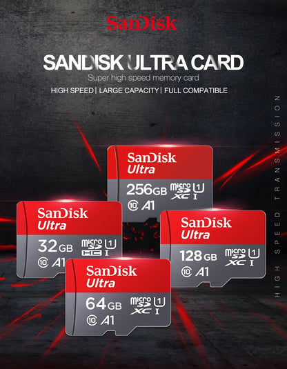 SanDisk 100% Original Memory Card 128GB 64GB 32GB A1 Micro SD Card Class 10 UHS-1 TF Flash Card for Samrtphone/PC